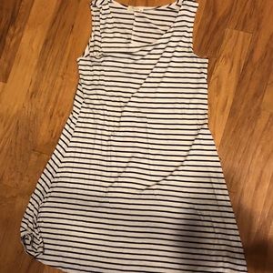 stripped mid dress